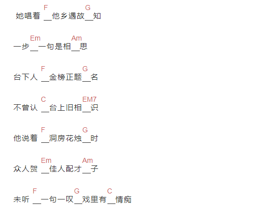 探窗六线谱c调简单版汐音社吉他新手和弦简谱简易弹唱版c调男生版