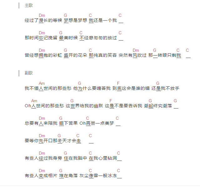 一颗苹果吉他谱和弦简谱