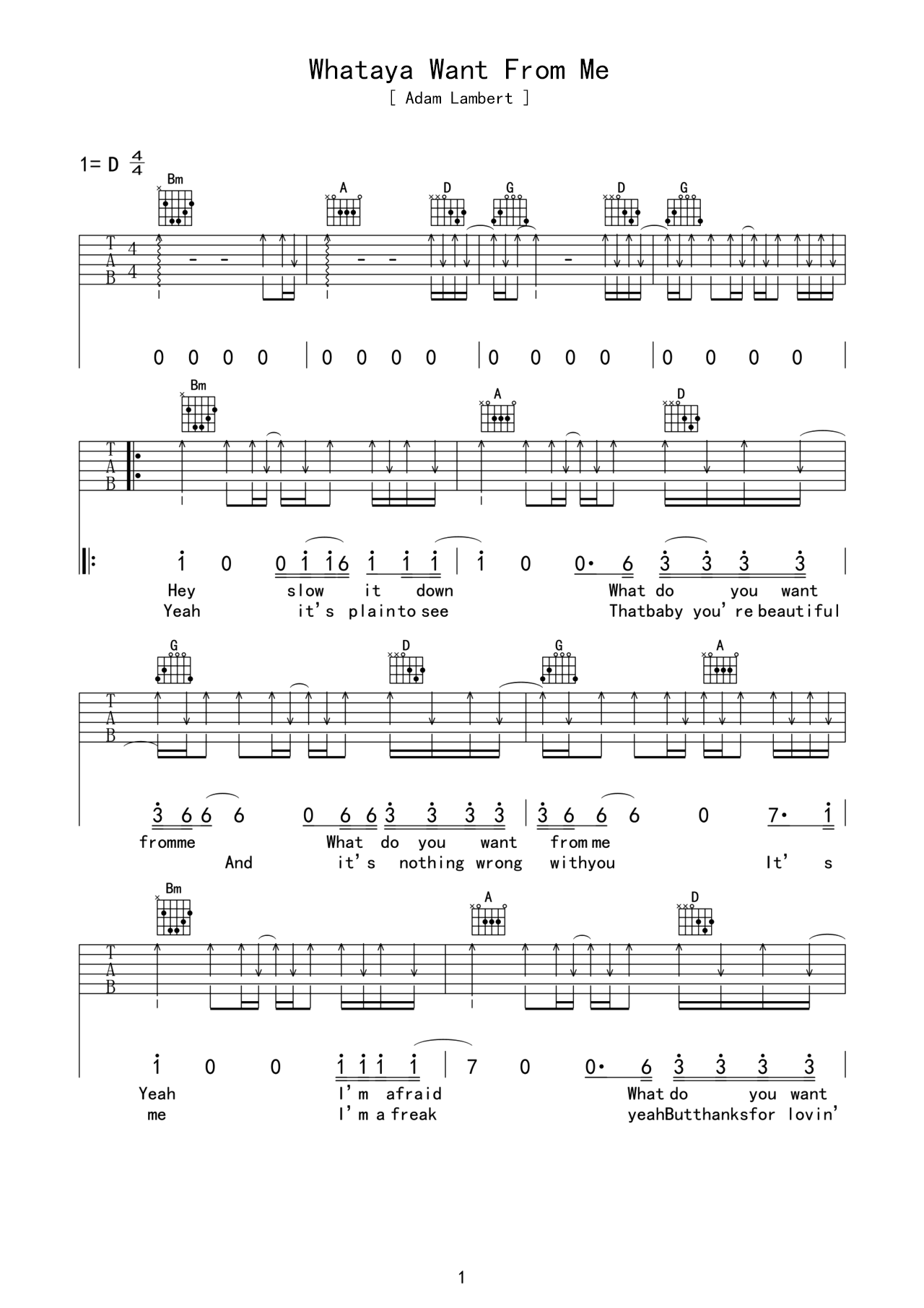 推开世界的门吉他谱 - 杨乃文 - C调吉他弹唱谱 - 和弦谱 - 琴谱网